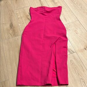 Lovers + Friends Strapless‎ Dress in Vibrant Pink